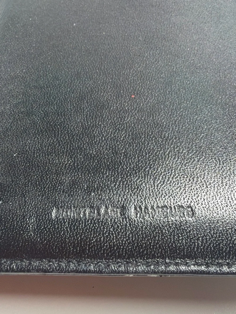 Mont Blanc Black Leather Continental Wallet with Star Emblem